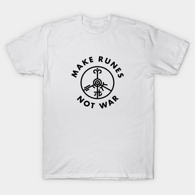 Make Runes Not War - Light T-Shirt by Blighthouse Studio